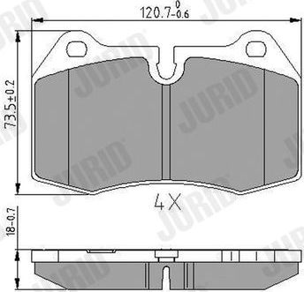 Тормозные колодки Jurid. Артикул 571852J