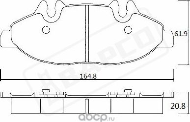 Колодки тормозные дисковые MB Viano II, Vito II (W639) (Bapco). Артикул BP0304