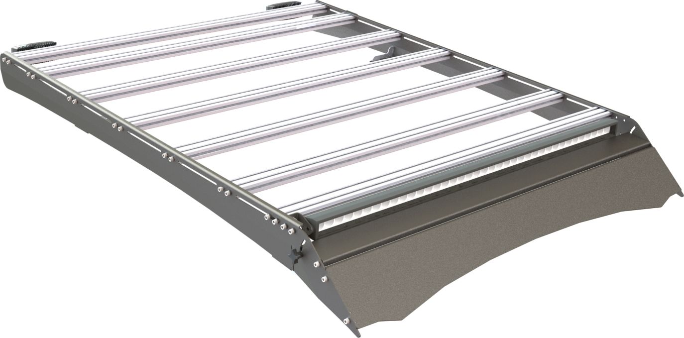 Экспедиционный багажник STC для Fiat Fullback I 2016-2020 шторка, дальний и задний свет. Артикул STC-ML200/15-TR1-L1L2