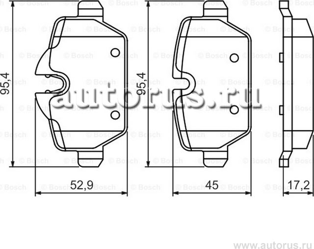 Колодки тормозные BMW E81/E87/E90 1.6-2.0 04- задние (Bosch). Артикул 0986494461