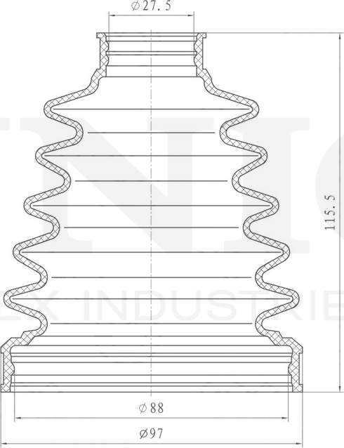 Пыльник ШРУС, комплект (Unio). Артикул DUC-30109K