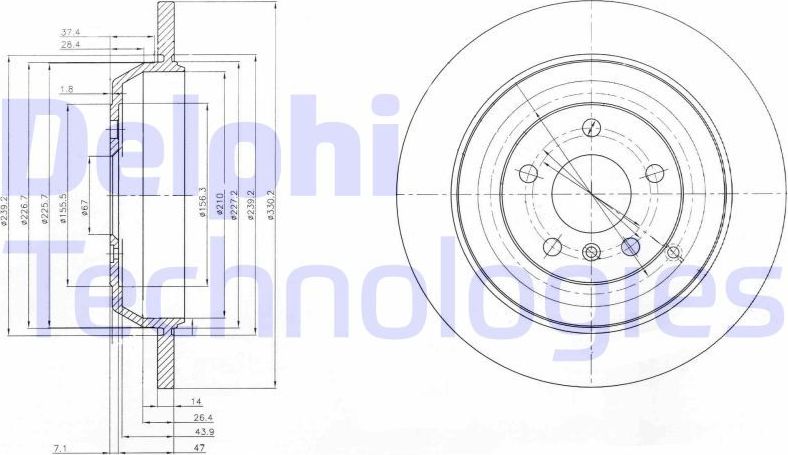 Тормозной диск Delphi. Артикул BG4031