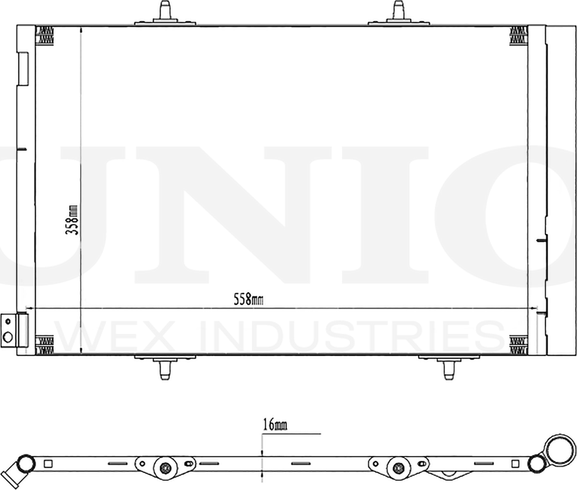 Радиатор кондиционера (Unio). Артикул RAD-30019