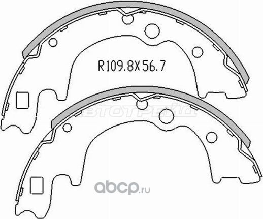 Колодки тормозные задние HYUNDAI H100 93-STAREX H (SAT). Артикул ST5830544A60
