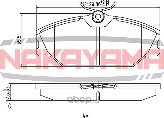 Колодки тормозные (Nakayama). Артикул P0893NY