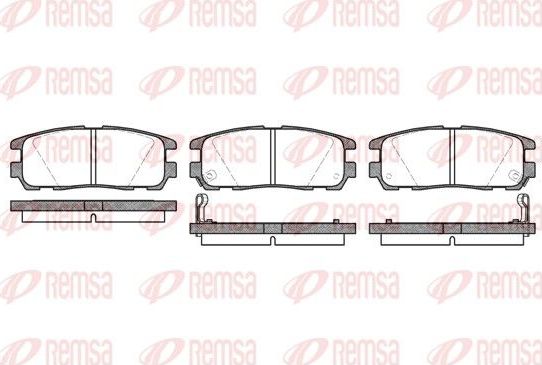 Тормозные колодки Remsa задние для Isuzu Trooper II 1998-2004. Артикул 0426.12