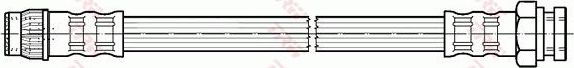 Тормозной шланг TRW задний правый/левый для Citroen C3 II 2009-2013. Артикул PHA422