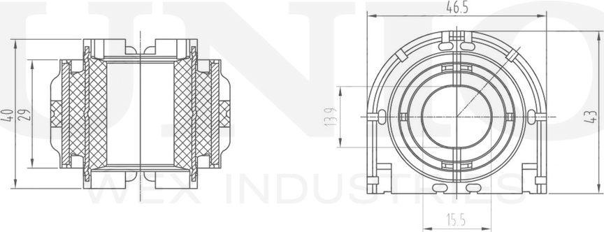Втулка стабилизатора (Unio). Артикул RMP-10233
