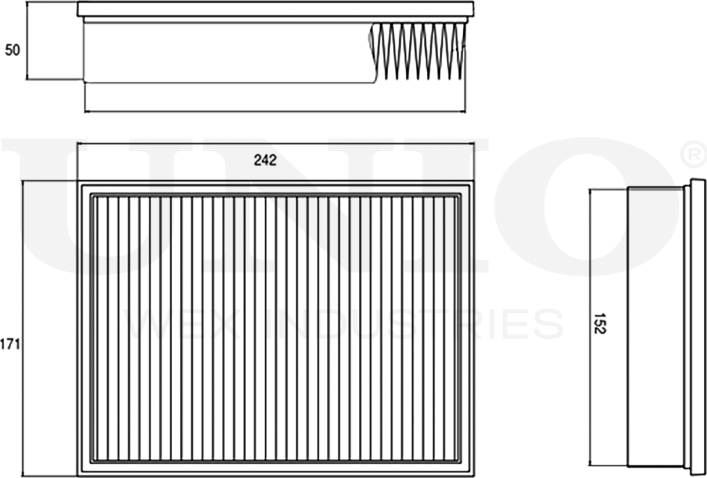 Фильтр воздушный (Unio). Артикул FLT-10211