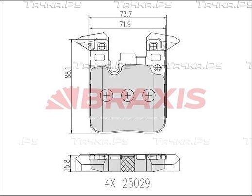 Тормозные колодки Braxis. Артикул AA0657