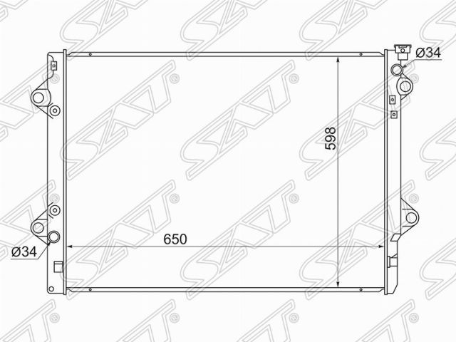 Радиатор TOYOTA LAND CRUISER PRADO 120 SURFFJ CR (SAT). Артикул SGTY0009120