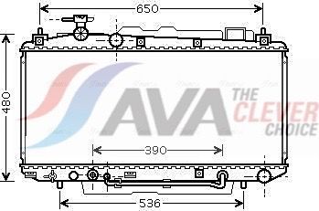 Радиатор охлаждения двигателя AVA для Toyota RAV4 II (XA20) 2000-2005. Артикул TO2300