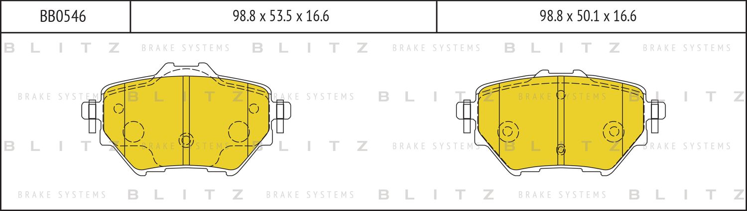 Колодки тормозные PEUGEOT 3008 16- задн. (Blitz). Артикул BB0546