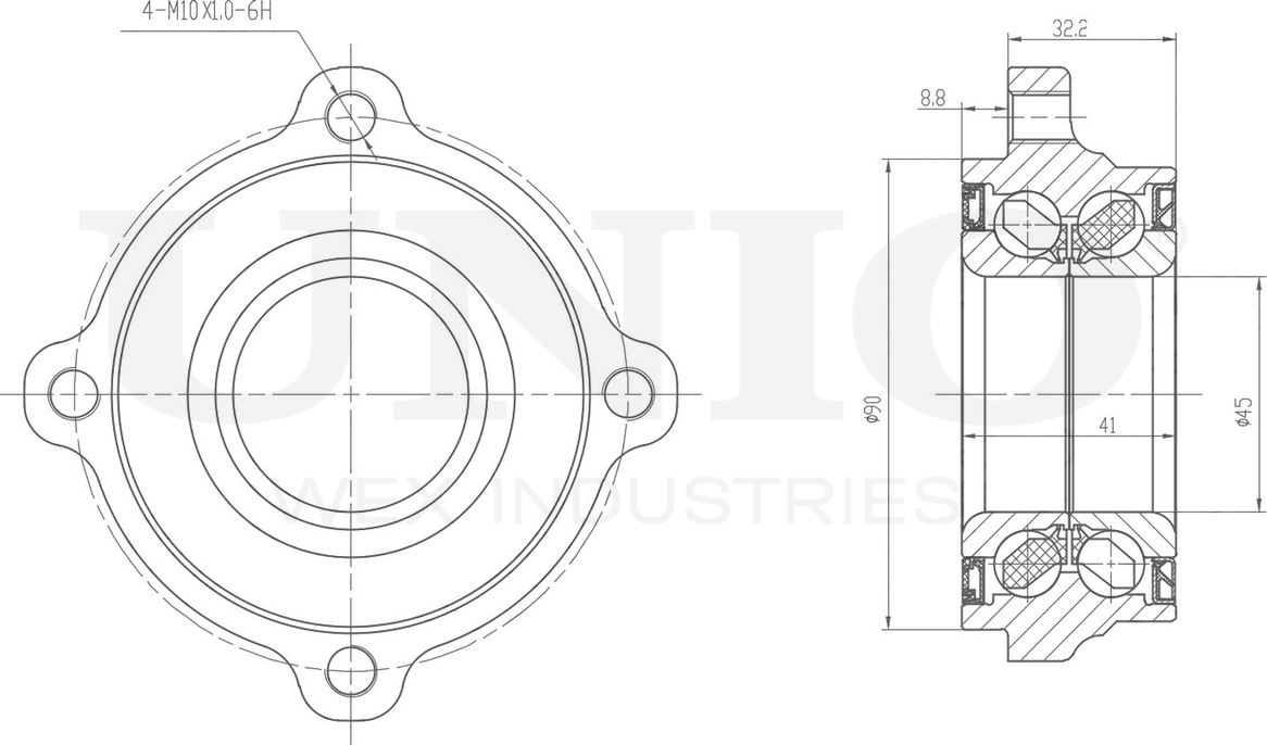 Ступица колеса с интегрированным подшипником (Unio). Артикул HUB-20236
