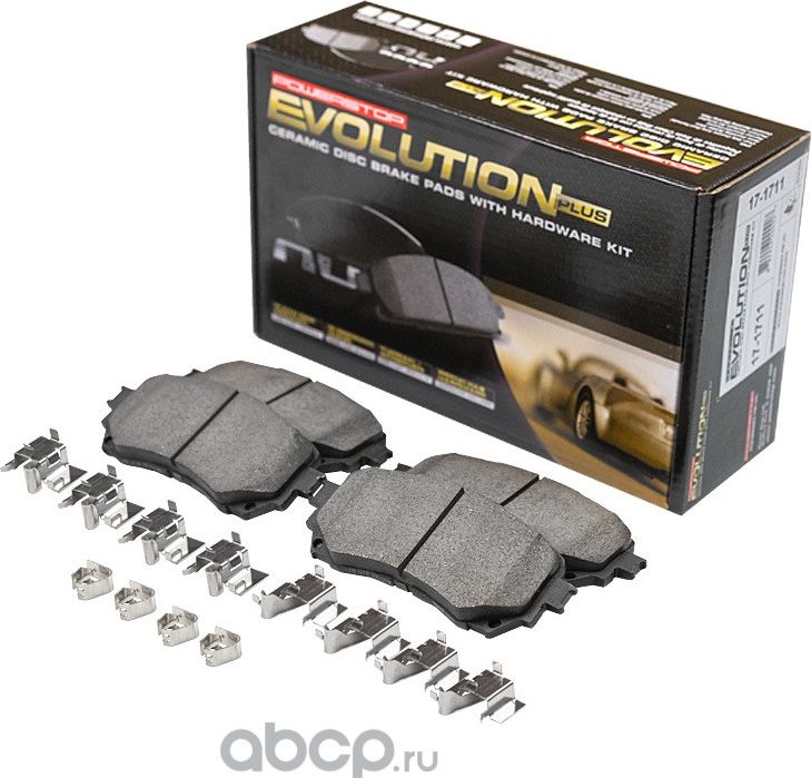 Передние керамические колодки Evolution PLUS Z17 (Powerstop). Артикул 171711
