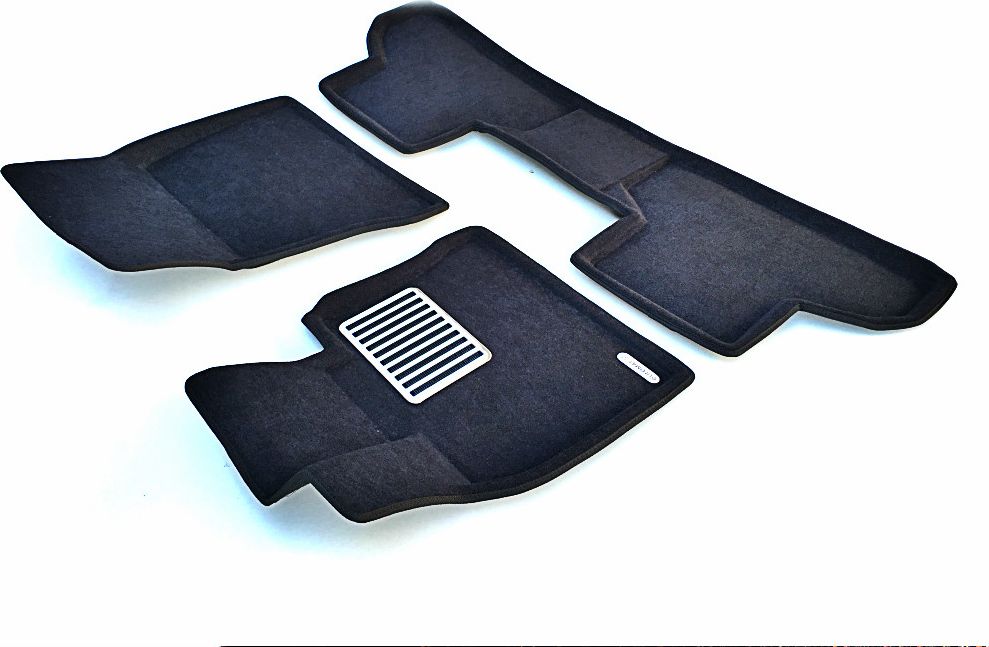 Коврики текстильные Euromat 3D Lux для салона BMW X5 F15 2015-2019 ЧЕРНЫЕ. Артикул EM3D-001215