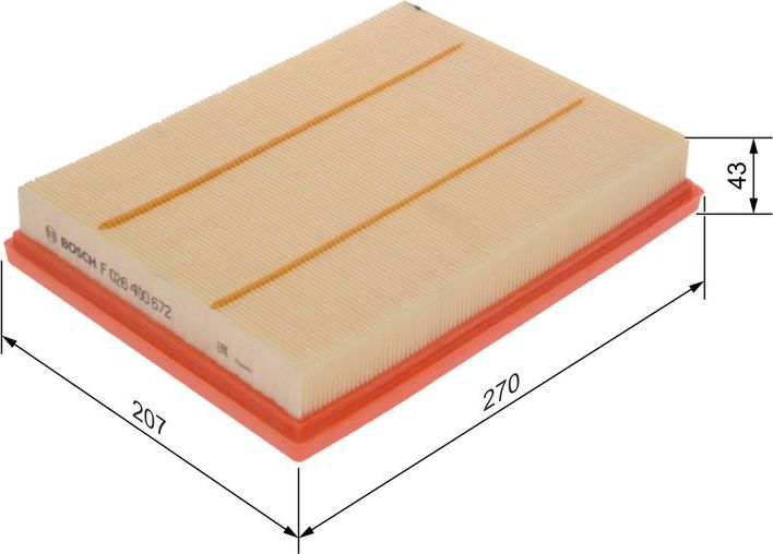 Воздушный фильтр Bosch. Артикул F 026 400 672