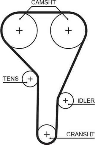 Ремень ГРМ Gates PowerGrip® для Smart Forfour I (W454) 2005-2006. Артикул 5638XS