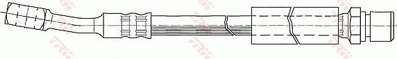 Тормозной шланг TRW передний правый/левый для Chevrolet Lanos I 2005-2018. Артикул PHD288