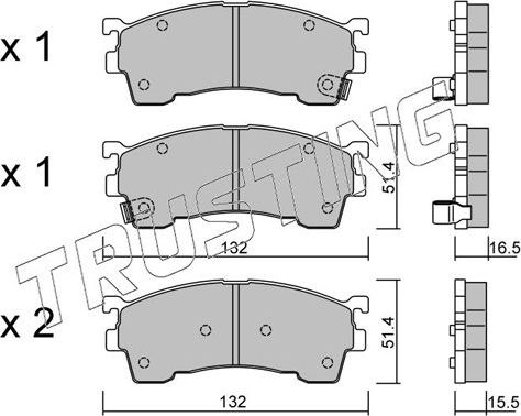 Тормозные колодки Trusting. Артикул 232.1