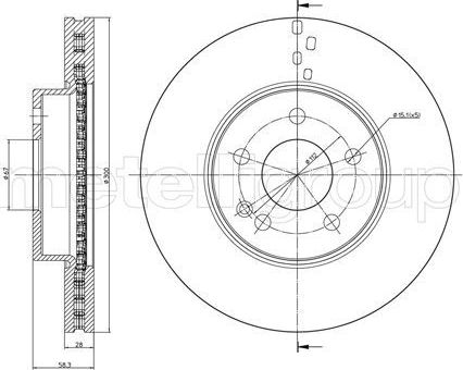 Тормозной диск Trusting передний для Mercedes-Benz Viano I (W639) 2003-2014. Артикул DF970