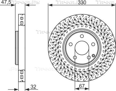 Тормозной диск Bosch. Артикул 0 986 479 334