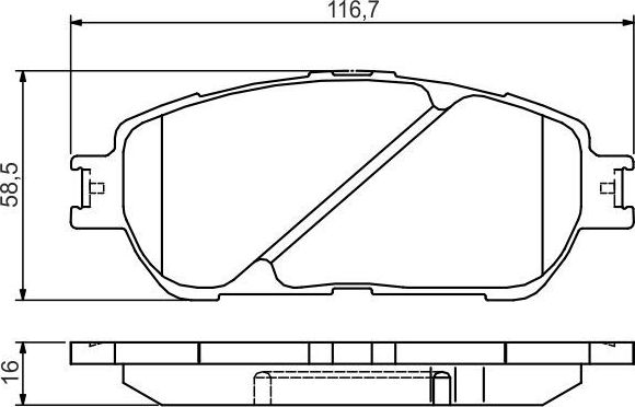 Тормозные колодки Bosch. Артикул 0 986 495 160