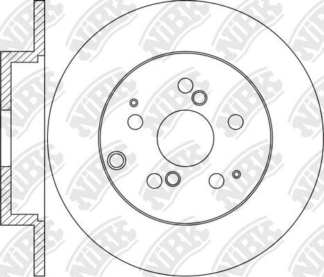 Тормозной диск NiBK задний для Acura MDX I 2000-2005. Артикул RN1414