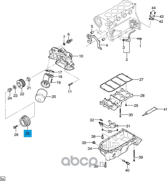 Шкив коленвала General Motors. Артикул 96419497