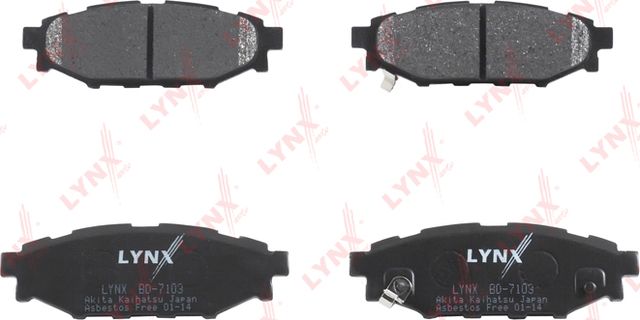 Тормозные колодки LYNXauto задние для Subaru Forester IV 2012-2018. Артикул BD-7103