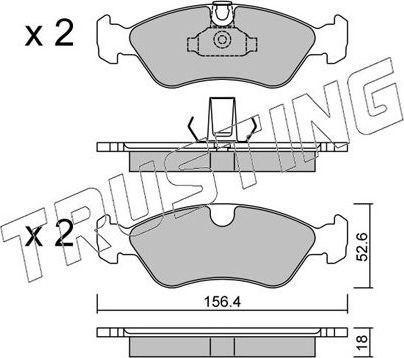 Тормозные колодки Trusting. Артикул 217.0