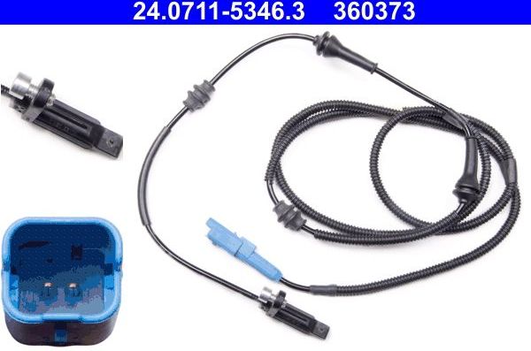 Датчик ABS ATE задний для Peugeot 508 I 2010-2018. Артикул 24.0711-5346.3