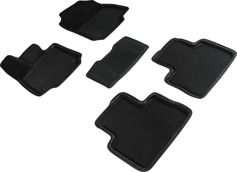 Коврики Seintex 3D EVA Соты для салона Toyota RAV 4 V АКПП 2018-2026 ЧЕРНЫЕ. Артикул 95175
