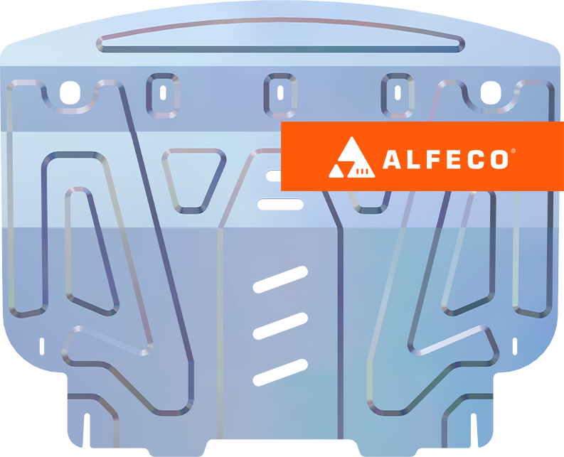 Защита алюминиевая Alfeco (4 мм) для картера и КПП Toyota Sienta (XP170) 2015-2022. Артикул ALF.24.148 AL4