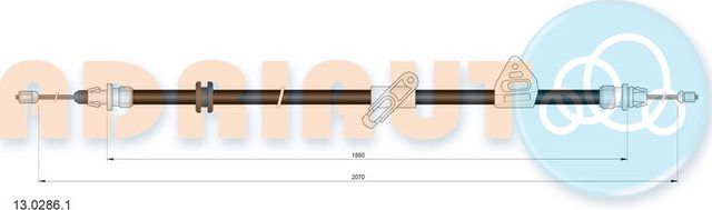 Трос ручника (тросик ручного тормоза) Adriauto задний правый для Ford S-MAX I 2007-2014. Артикул 13.0286.1