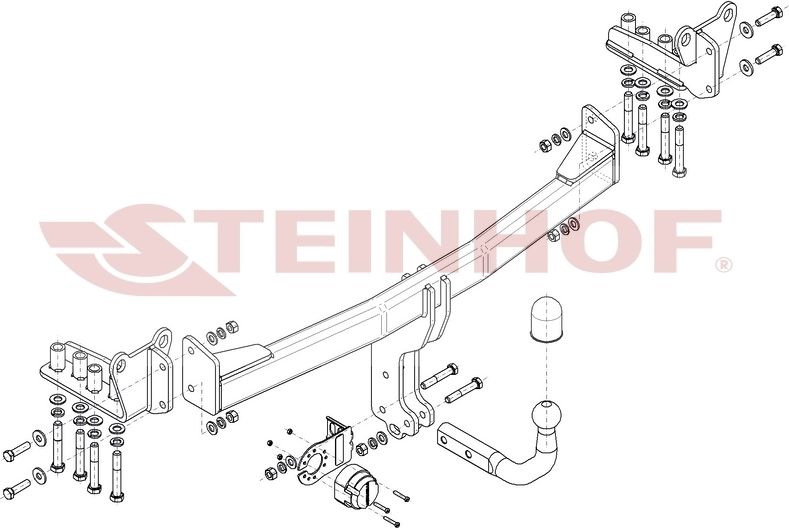 Фаркоп Steinhof для Land Rover Range Rover Evoque II (L551), вкл. AdBlue 2018-2026. Артикул L-120