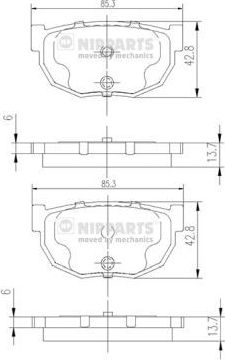 Тормозные колодки Nipparts. Артикул J3611021