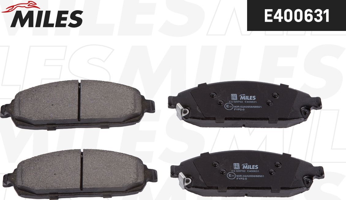 Тормозные колодки Miles (Low-Metallic). Артикул E400631