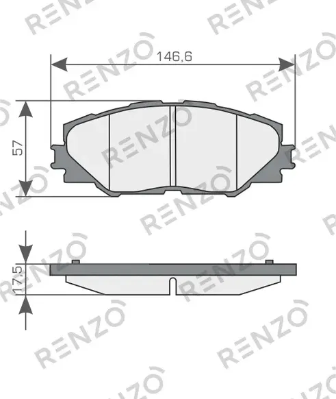 Тормозные колодки дисковые передние Toyota RAV 4 III 08- , RAV 4 IV 12 (Renzo). Артикул RNZ292