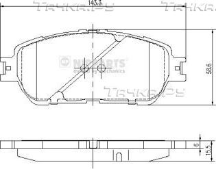 Тормозные колодки Nipparts передние для Lexus ES I 1991-1997. Артикул J3602121