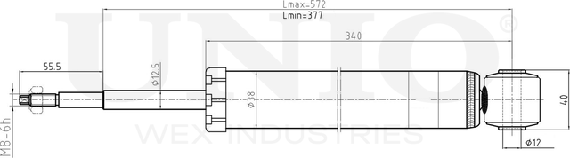Амортизатор подвески (Unio). Артикул SAB-10491