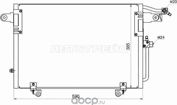 Радиатор кондиционера AUDI 100 90-97 (SAT). Артикул STAD013940