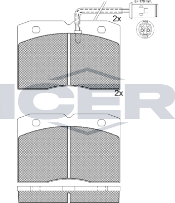 Тормозные колодки Icer передние для IVECO Daily II 1989-1998. Артикул 140892