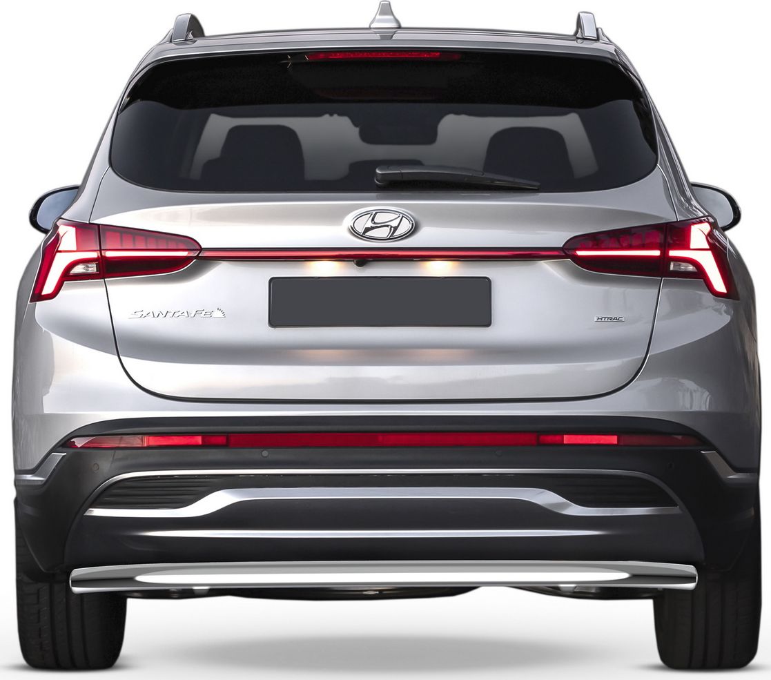 Защита Rival заднего бампера d57 для Hyundai Santa Fe IV рестайлинг 2021-2026. Артикул R.2313.003
