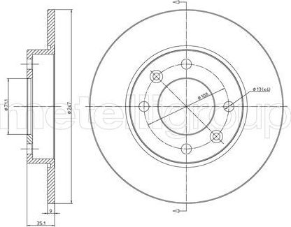 Тормозной диск Trusting задний для Citroen C4 I 2004-2011. Артикул DF700