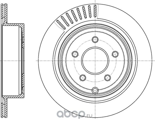 Диск тормозной вентилируемый (G-Brake). Артикул GR20116