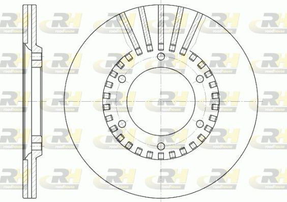 Тормозной диск RoadHouse передний для Nissan Patrol K160, K260 1980-1988. Артикул 6337.10