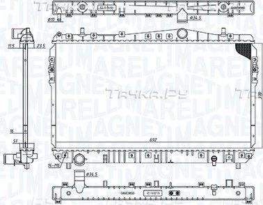 Радиатор охлаждения двигателя Magneti Marelli. Артикул 350213197600