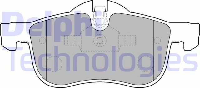 Тормозные колодки Delphi (Low-Metallic) передние для Rover 75 I 1999-2005. Артикул LP1521