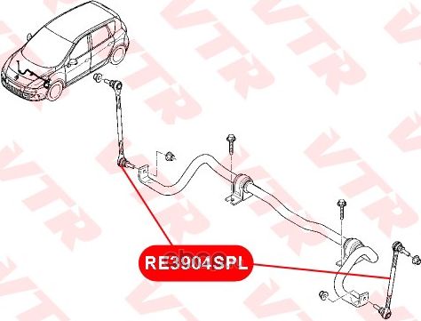 Тяга стабилизатора передней подвески (VTR). Артикул RE3904SPL
